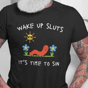 Wake Up T-Shirt, Funny Y2K Meme Graphic Tee